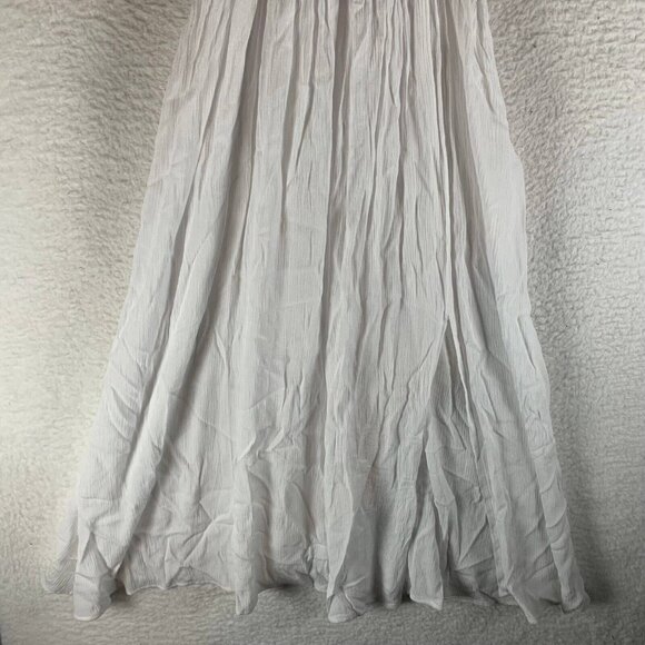 NWT Miken Swimwear Women's Small White Sleeveless Midi Dress Smocked‎ Cover-up - Picture 7 of 10